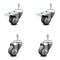 Service Caster 3.5 Inch Thermoplastic Rubber Swivel 3/8 Inch Stem Caster Total Lock Brake, 2PK SCC-TSTTL20S3514-TPRB-381615-2-S-2 - alternate 1